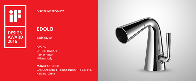 iF Design award for Edolo faucet designed for CAE